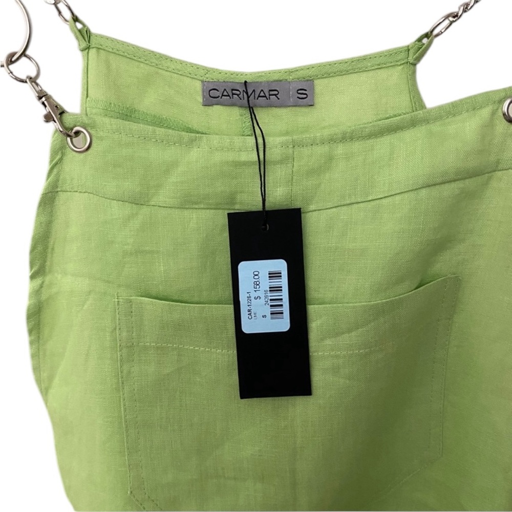 Carmar Solid Green Romper. Silver Chain Accessori… - image 2